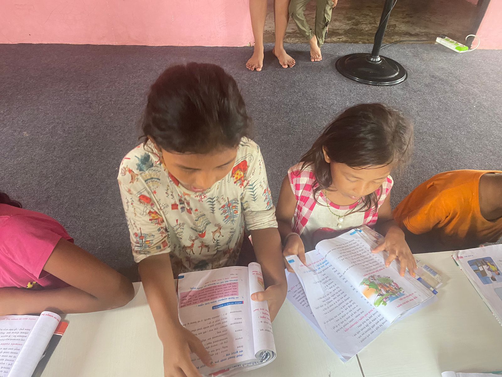 Children studying at a Nepal education center
